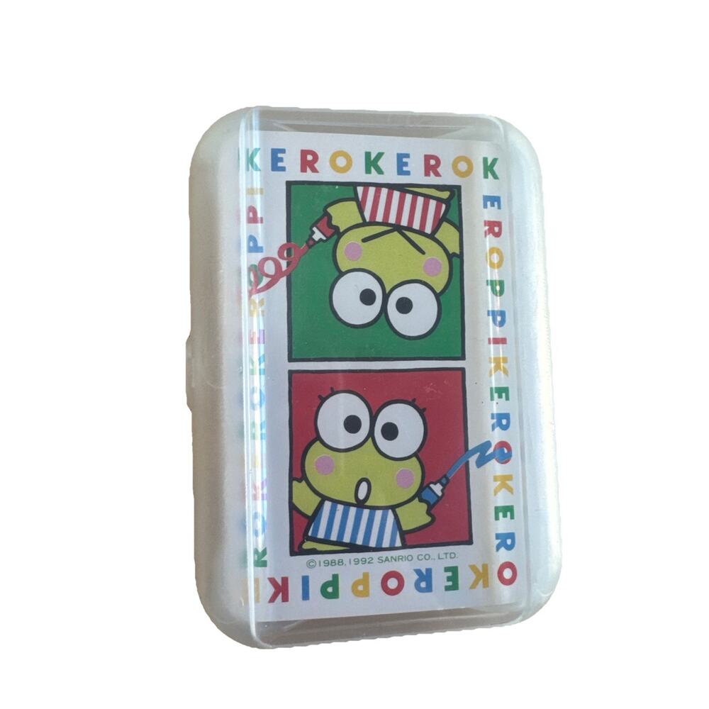 Vintage 1992 Sanrio Keroppi Frog Playing Cards Deck In Case Complete‎